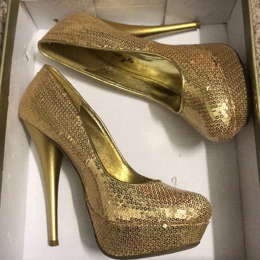 Gold heels